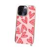 Full screen pink love applies to Apple IPhone17pro mobile phone case 15/16 matte PC13 girl 14 electroplating