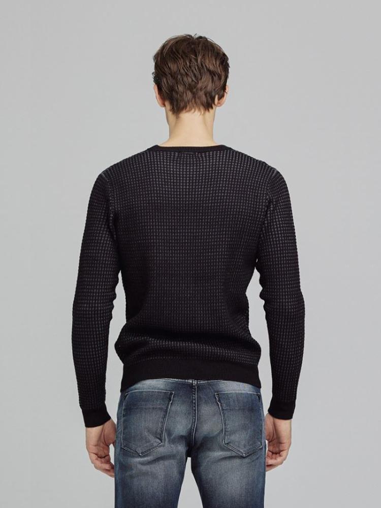IKALOOK Multicolor Round Neck Sweatshirt Knit Sweater Nit120