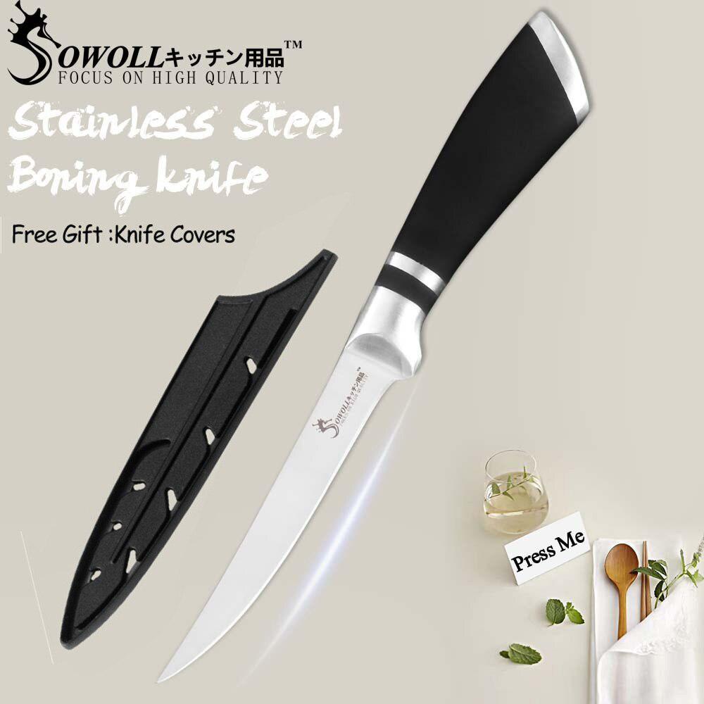 SOWOLL 6 Inch Boning Kitchen Knives Japanese Cook's Stainless Steel