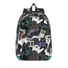 Lustige Gamer Controller Rucksack Mode High School Wanderen Reise Tagesrucksack Videospiel College Umhängetasche mit Tasche