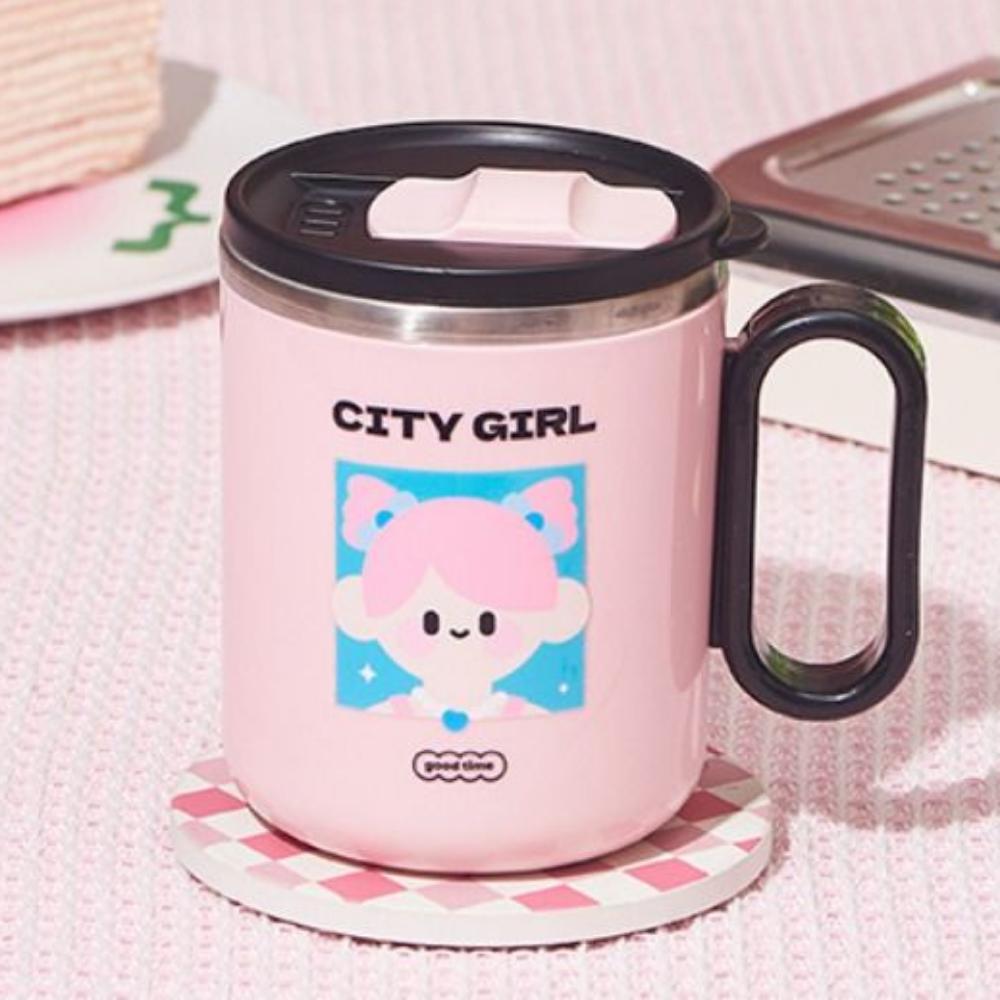 Stainless Steel Cartoon Couple Thermal Mug Creative Thermal Coffee Cup  Travel