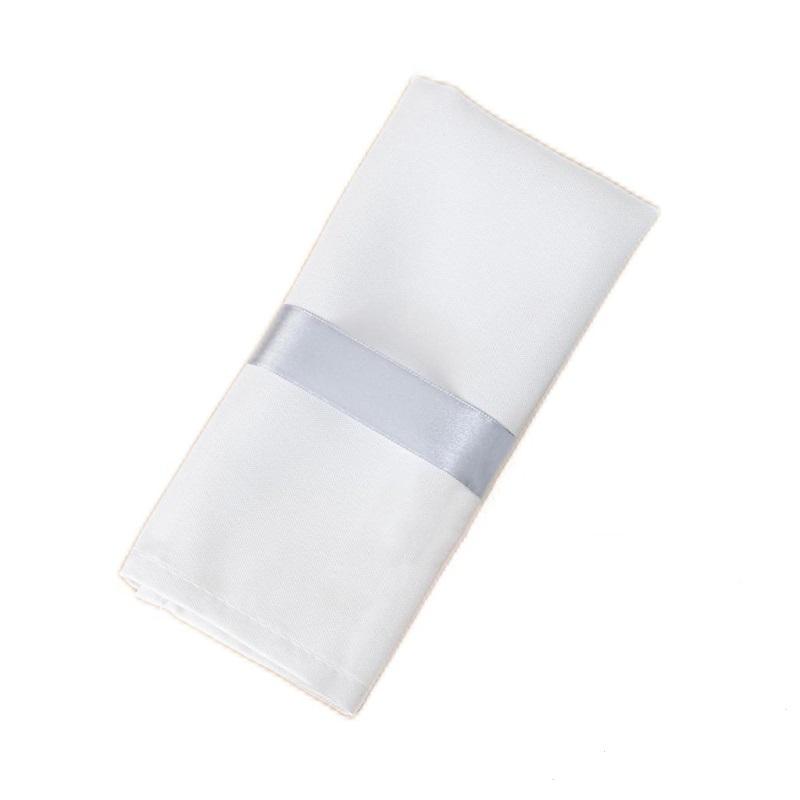 Customized White Cotton Linen Hemstitched Cotton Linen Napkins for Restaurant Hotel Plain Weave Washable Table Napkin for Dinner Customized Size белый