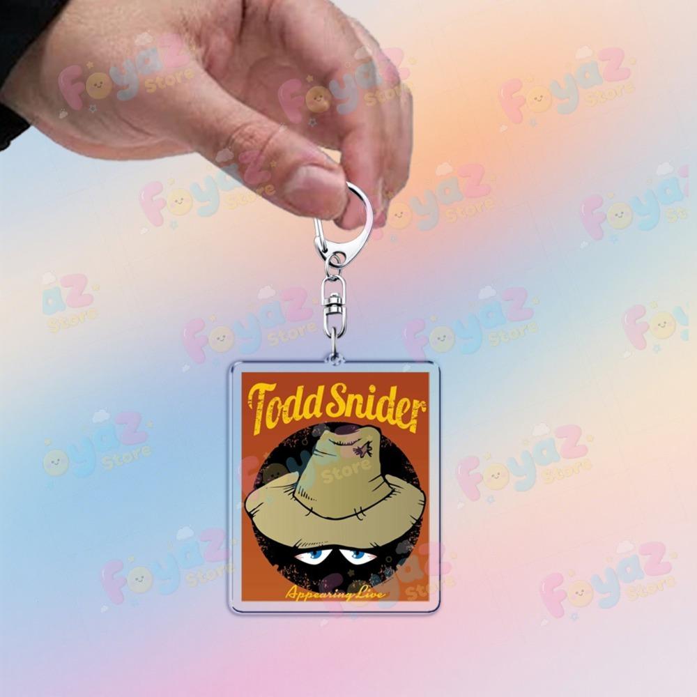 

Singer Todd Snider Art Keychain for Bag Accessories Guitar Music Painter Car Keyrings Key Chains Fans Gifts