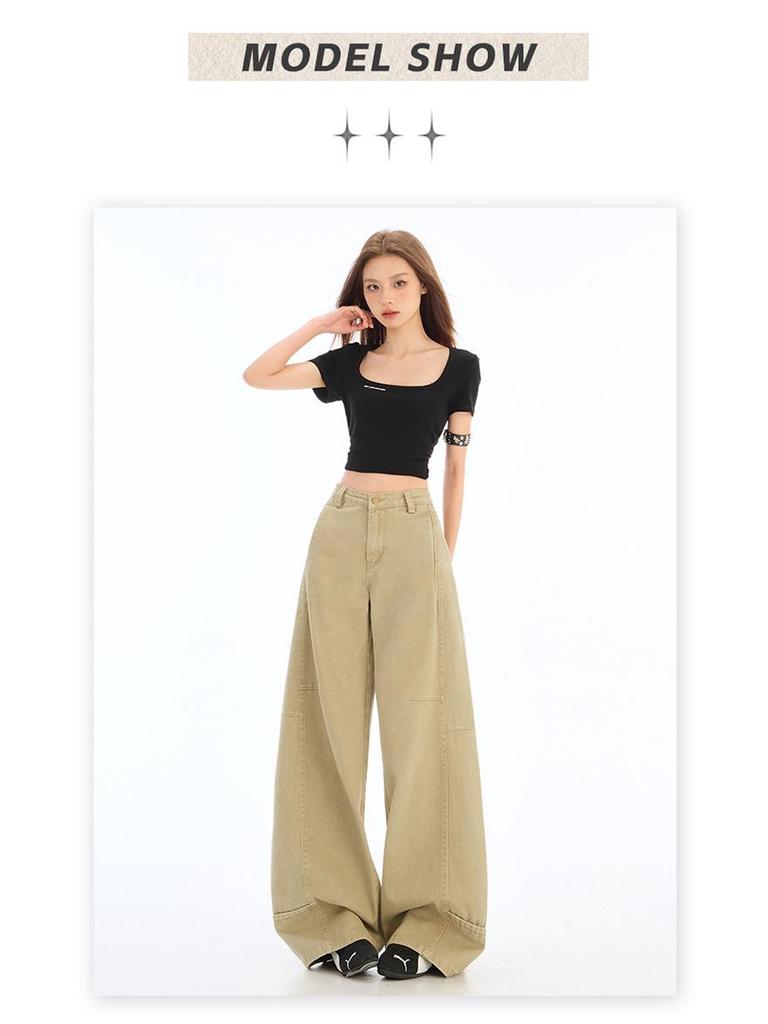 New Women's High Waist Retro Wide-Leg Jeans - Autumn/Winter Collection