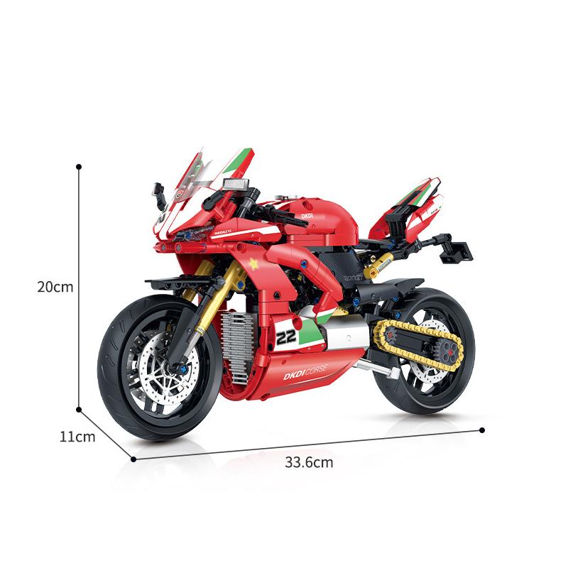 Technical Motorcycle Building Blocks Bricks Harleys Motorbike Locomotive Road Racer Toy for Kid Christmas New Year Gift