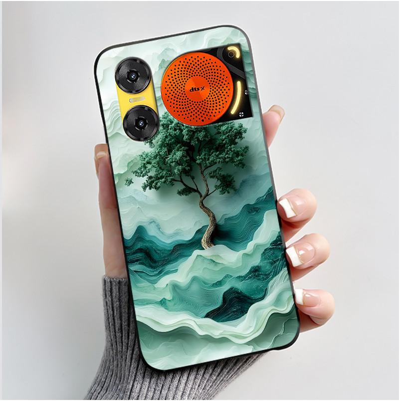 Custodia per Telefono Per ZTE Nubia Music 2 Custodia Z2460 Z2353 Estetica Gatto Carino Astronauta Nera Morbida TPU Silicone Copertura Protettiva Integrale