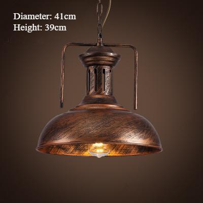 Creative Retro Simple LED American Wrought Iron Pot Chandelier Hotel Bar Restaurant Coffee Shop Decorative Lighting.