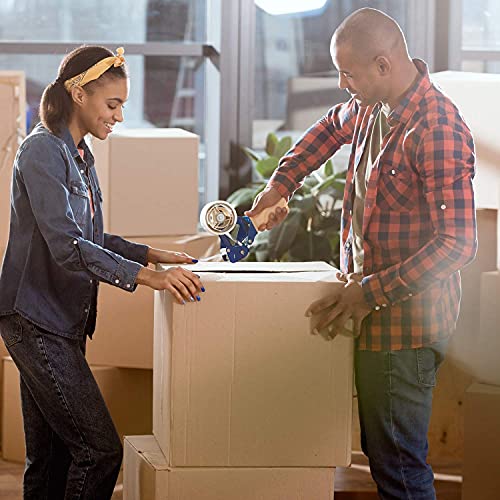 Amazon Basic Packaging OPP Tape, 48mm Wide X 100m Long, Double-Length Roll, Pack of 6, Crystal Clear