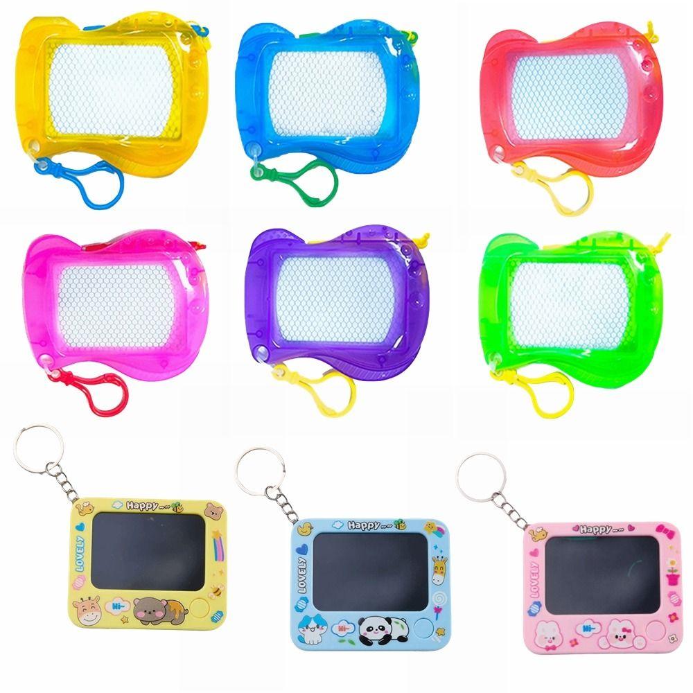 Creative Magnetic Drawing Board Keychain Funny Writing Board Pendant Fidget Toy  Party Favors