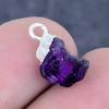 Amethyst Rohstein 925 Sterlingsilber Schmuckanhänger 0,59"