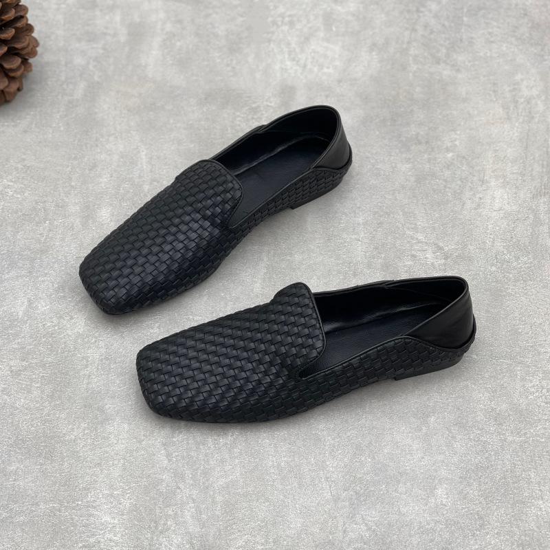 New Square-toed Casual Soft Leather Women's Shoes