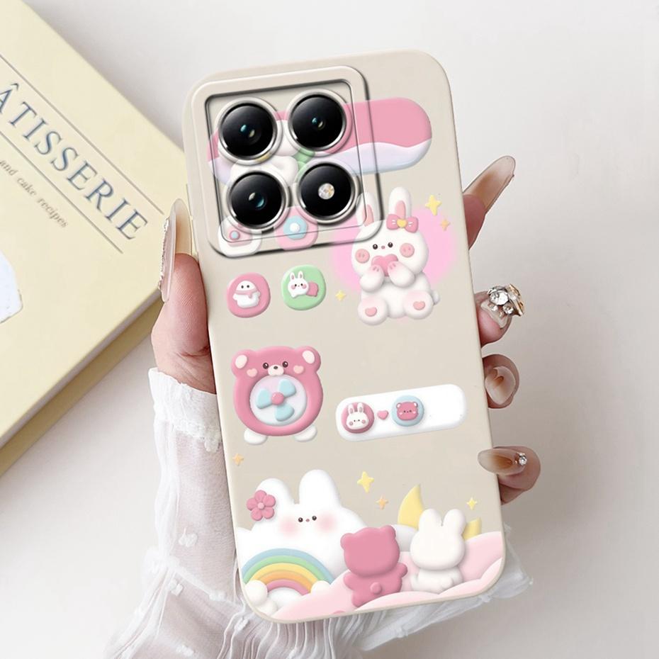 Cute Cartoon Phone Case For Xiaomi 14T Pro Soft Silicone Shockproof Cover For Xiaomi 14T 14 T Pro 5G Cases Bumpers