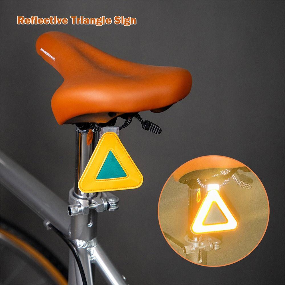 1Pcs Elastic Cord Reflective Triangle Sign with Spring Hook Safety Warning Safety Clip Plastic Hanging Tag