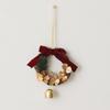 Green Christmas Chime Bell Red Pine Cone Bell Pendant  Home Door Decorations