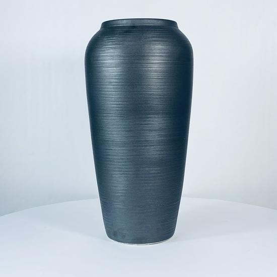 Элегантная черная матовая керамическая ваза с шелковым цветком ромашки для свадеб