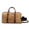 Europe and the United States Large-capacity Tooling Travel Bag Stylish Waxed Canvas Camping Duffel Dry and Wet Separation Exercise Fitness Handbag
