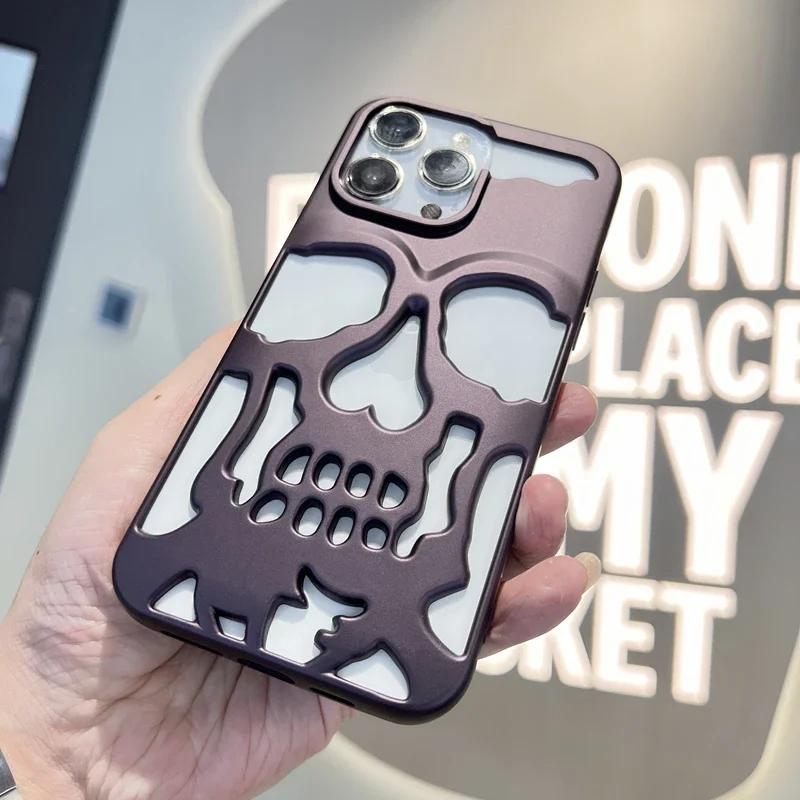 

3D Skull Ghostface Phone Case for iPhone 15 13 12 11 14 ProMax 15 Plus Fashion Hollow Slim Shockproof Protective soft Cover For IP13ProMax