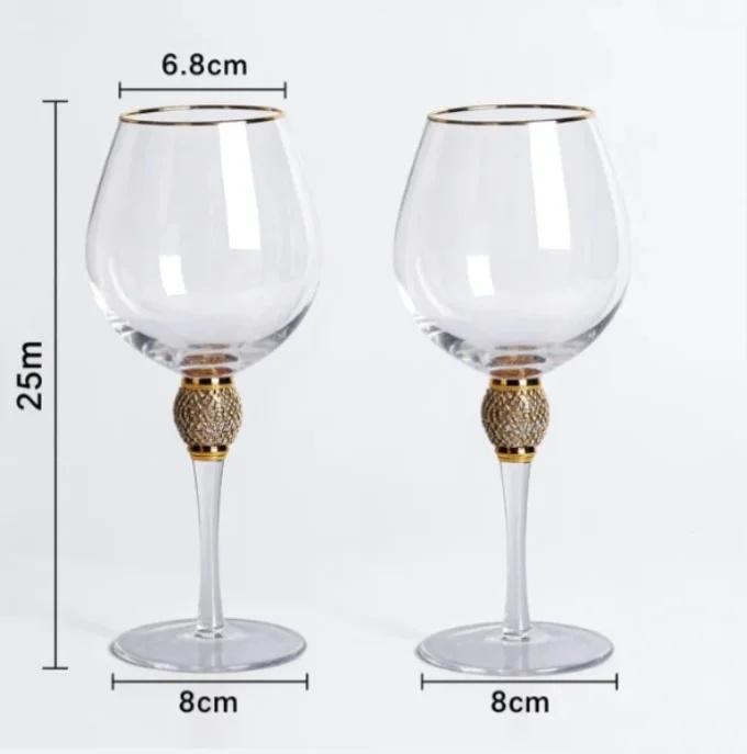 2pcs Light Luxury High-end Crystal Cup Red Wine Glass Set Tall Glass Party Wine Glass Glasses DrinkingGlasses for ChampagneFlute