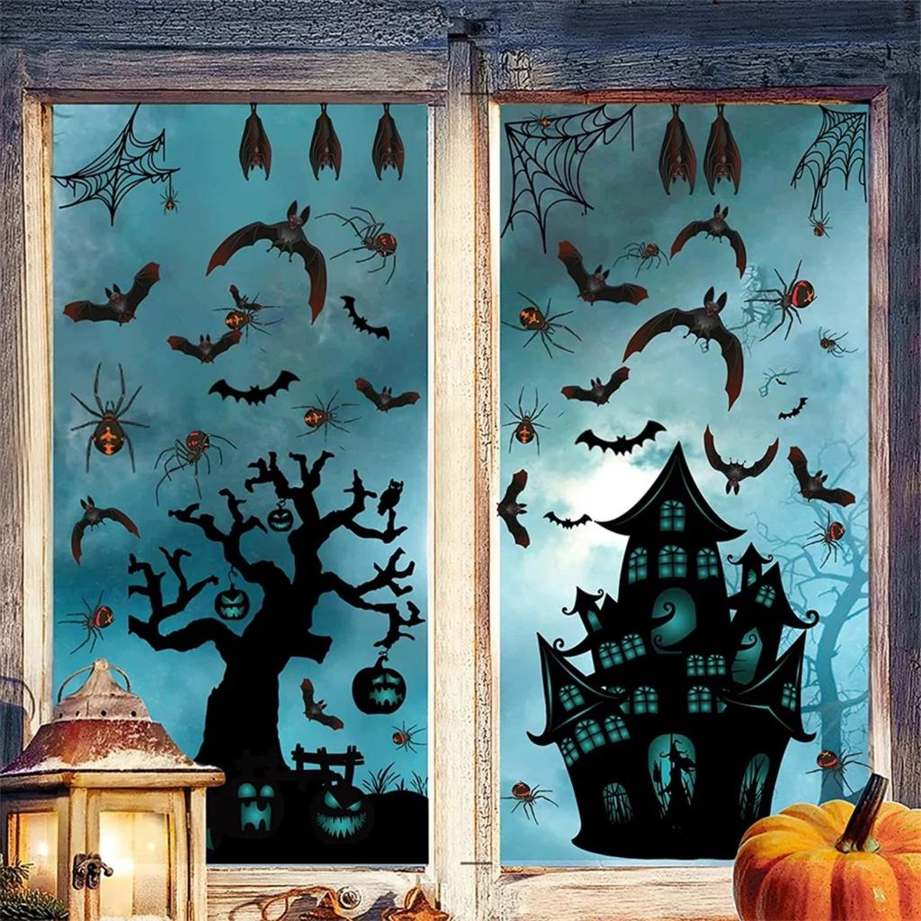 6-Pack Halloween Castle Decoration Wall Sticker Window Sticker Creative Wall Sticker