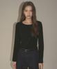 Siyajyu Sitp5120 Boat Neck Wool Tencel T-Shirt_Black