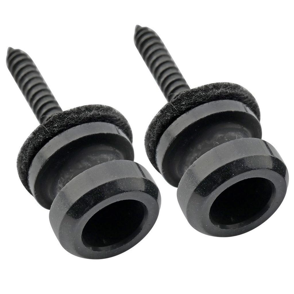 Musiclily Pro 12mm Strap Pin Steel End Pin for Electric Black of Guitar/Acoustic Guitar/Classical Guitar/Ukulele, (Set 2)