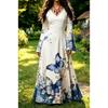 Ladies V Neck Flare Sleeve Maxi Dress 2026 New A Line Silhouette Wedding Guest Long Dress