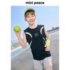 MiniPeace Boys' Casual Black Tank Top