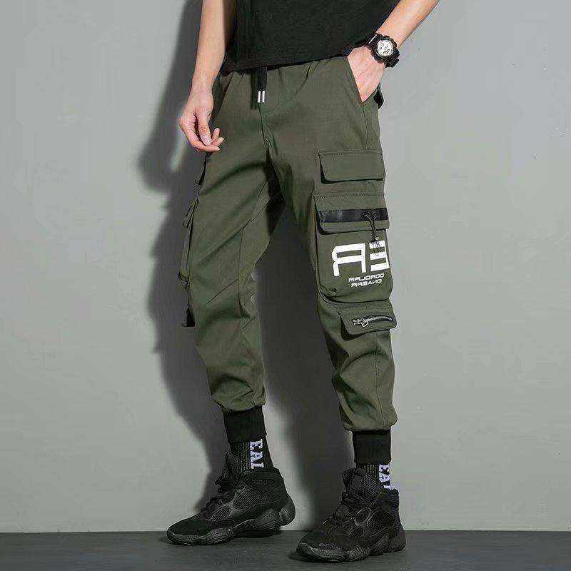 Outdoor Casual Pants Men's Wear Resistant Loose Fitting Straight Leg Pocket Overalls Men's Trousers