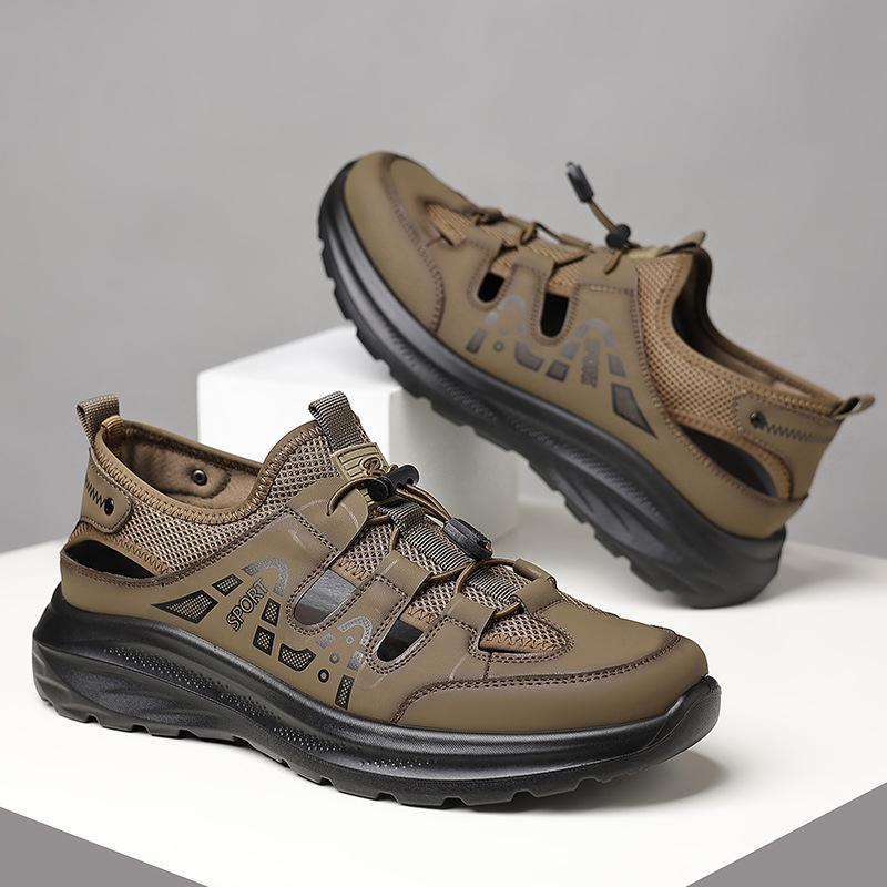 

Summer outdoor men s hiking shoes men s breathable hollow mesh leisure travel men s sports shoes 44