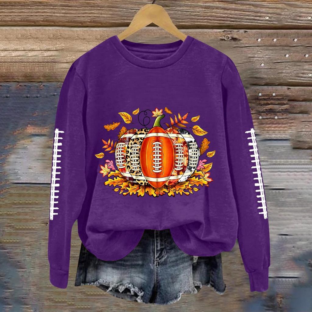 Damen Modischer Und Lässiger Langärmliger Bedruckter Rundhals Sportbekleidung Pullover, Slim Fit T-Shirt Oberteil