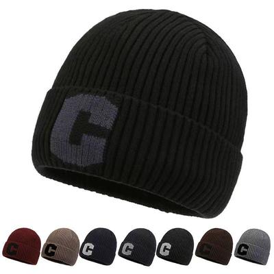 New Style Woolen Hat C Standard Plus Velvet Thickened Knitted Hat Cold Protection and Warmth Autumn and Winter Ear Protection Knitted Hat Baotou Hat