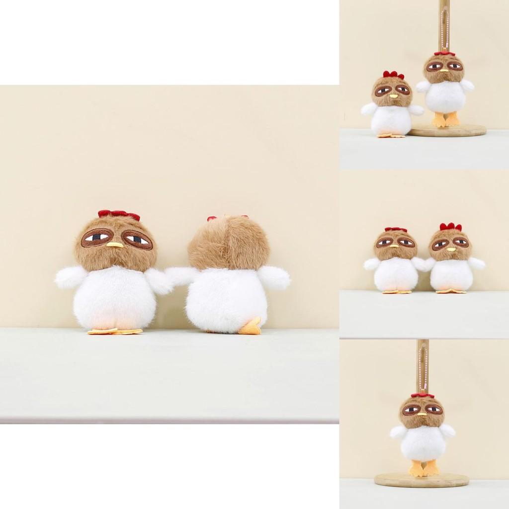 Adorable Porte-clés Poussin en Peluche Jouet Doux Pour Décoration de Sac Petit Poussin Mignon