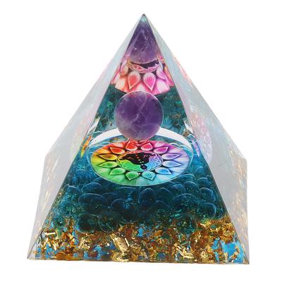 Positive Energy Crystal Pyramid Crystal Epoxy Healing Crystal Pyramids for Meditation Lucky