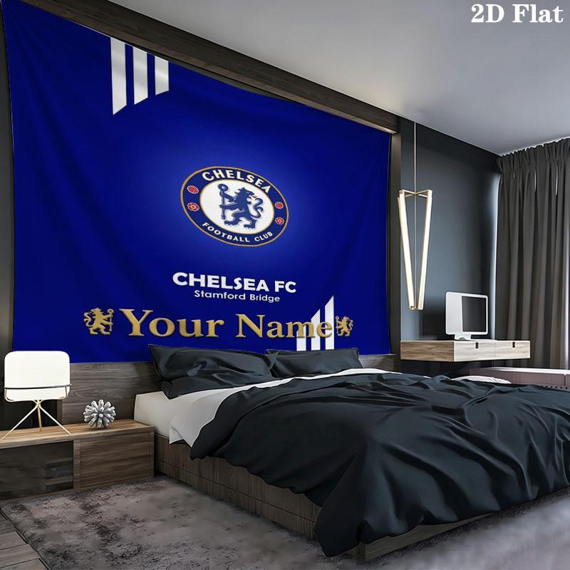 Chelsea F Custom Name Wall Tapestry Aesthetic Wall Hanging Printed Fabric Blanket Decorative Tapestries for Bedroom Living Room Home Decor