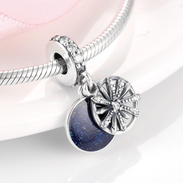 925 Sterling Silver Bead Openwork Sweet Hearts Crown Charms Beads Fit Jiuhao Bracelets Bangles Diy Womens Jewelry