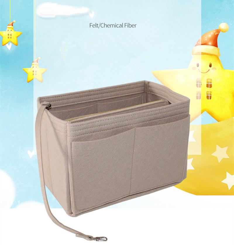 Women's Large Capacity Cross-Border Multifunctional Felt Toiletry and Makeup Bag