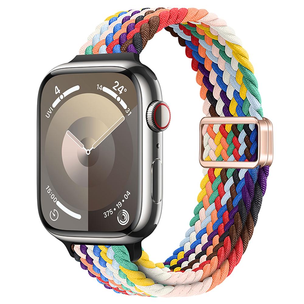 KALEBOL Braided Watch Strap For Apple Watch Series 10 Ultra 9 8 7 SE 6 5 4 3 2 1 46mm 49mm 45mm 44mm Magnetic Nylon Wristbands