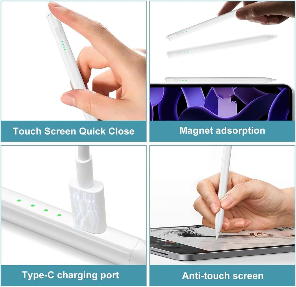 Lápiz Óptico Recargable para Redmi Pad2 Pad 2 SE 8.7 7S 6S 7 6 5 Pro 11'10.61' Lápiz Óptico Activo Sin Necesidad de Conexión Bluetooth