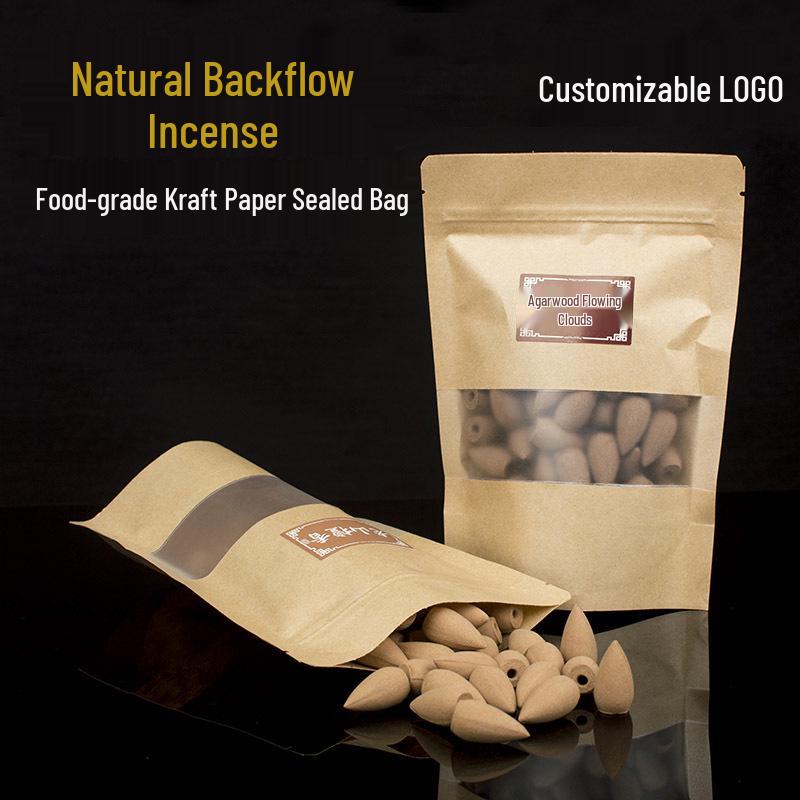 Backflow Incense Cone Tower: Sandalwood & Agarwood with Mugwort, 80-Pack Mugwort - 80 Pieces