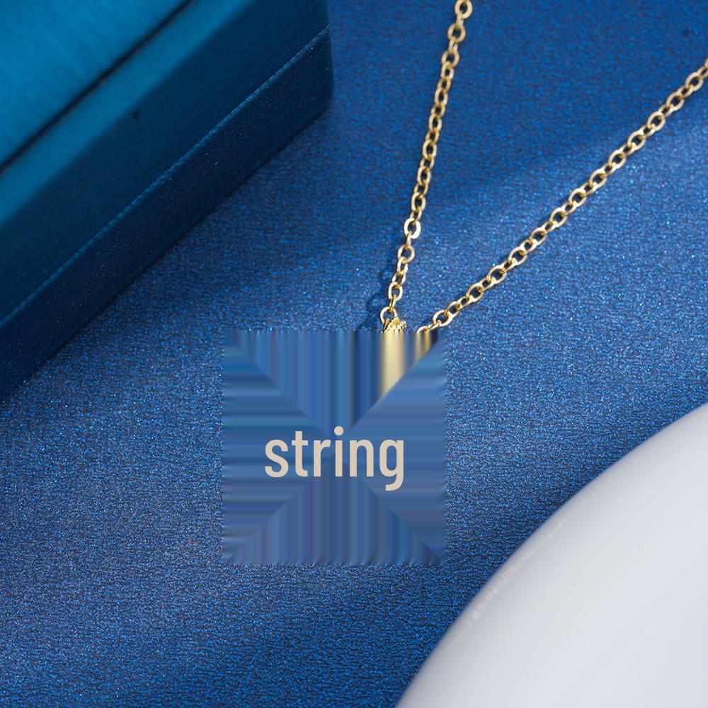 European American Zircon Sapphire Pendant Women s Clavicle Necklace