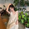 Fairy Summer Strappy Halter Dress: Casual Off-Shoulder Sleeveless Maxi Dress