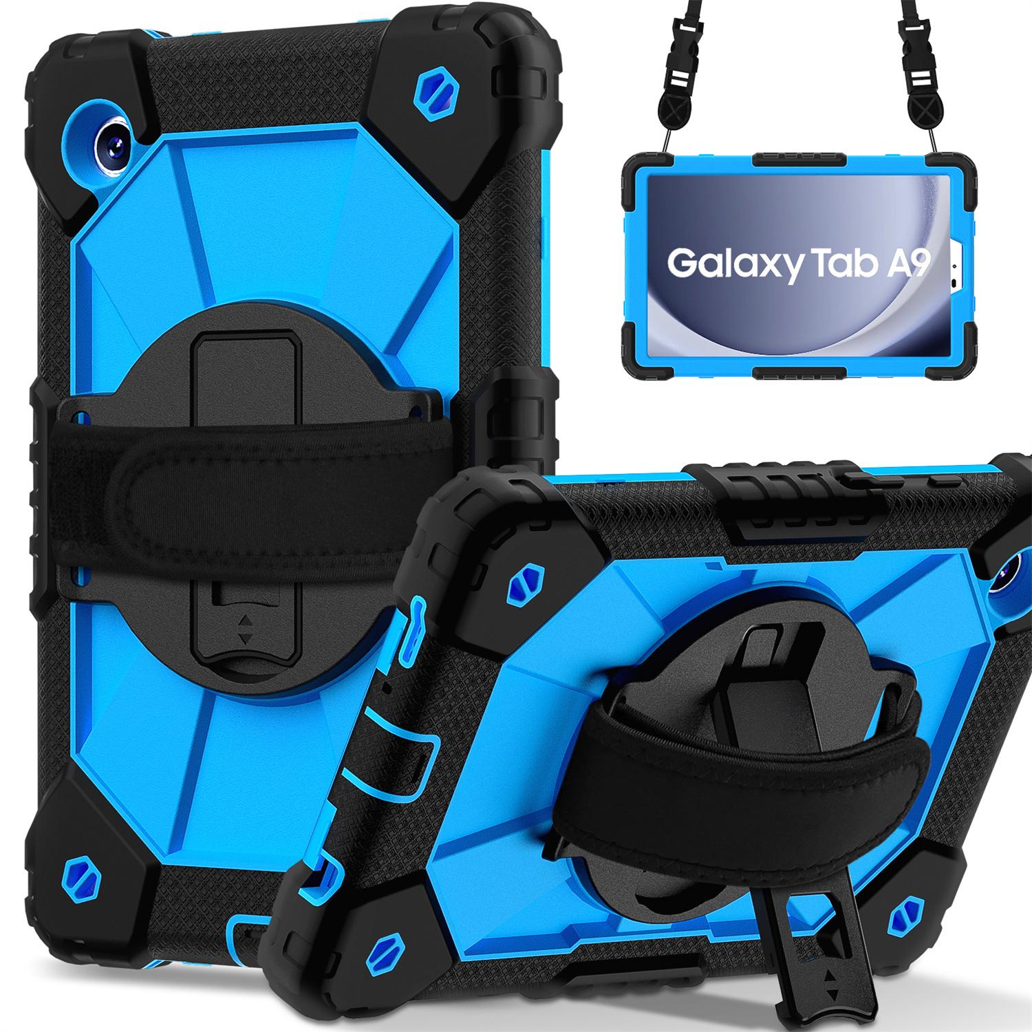

Для Samsung Galaxy Tab A9 Samsung Galaxy Tab A9+ Дизайн с плечевым ремнем Вращающаяся на 360° ручка Прочная защитная подставка Противоударный противоударный чехол Samsung Galaxy Tab A9