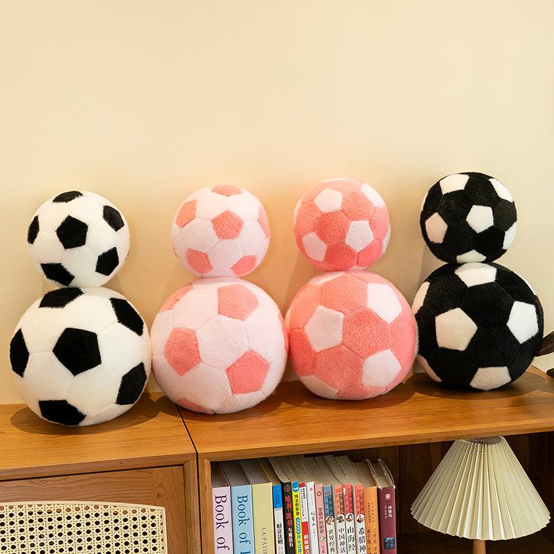 Simulated Ferret Soccer Plush Toy Children's Doll Round Pillow Grab Machine Doll Boy Holiday Gift