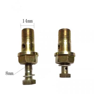 5 piezas Tornillo de Válvula de Retorno de Aceite 4102 Motor Diésel Tornillo Hueco M8x14 Alivio de Presión Igual Válvula de Doble Retorno