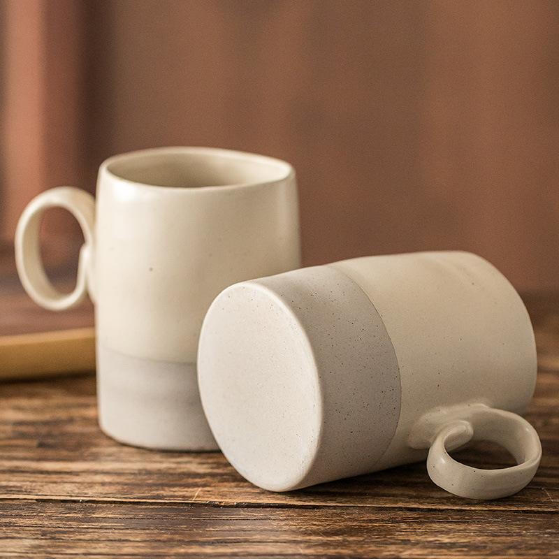 Coarse Pottery Texture Mug Retro Style Ceramic Cup Adult Water Cup Household Milk Cup Coffee Cup Office Cup