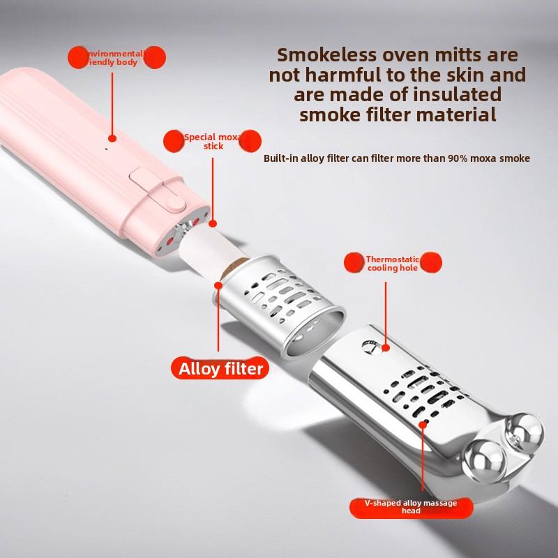 Gezichtsmoxibustion Stick Introductie Apparaat Draagbaar Moxibustion Huishoudelijk Rookloos Open Vlam Schoonheidsinstrument Schrapend Moxibustion Instrument