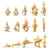 Fashion Versatile Diy Marine Life Dolphin Shark Pendant, Stainless Steel Gold-Plated Zircon Accessories