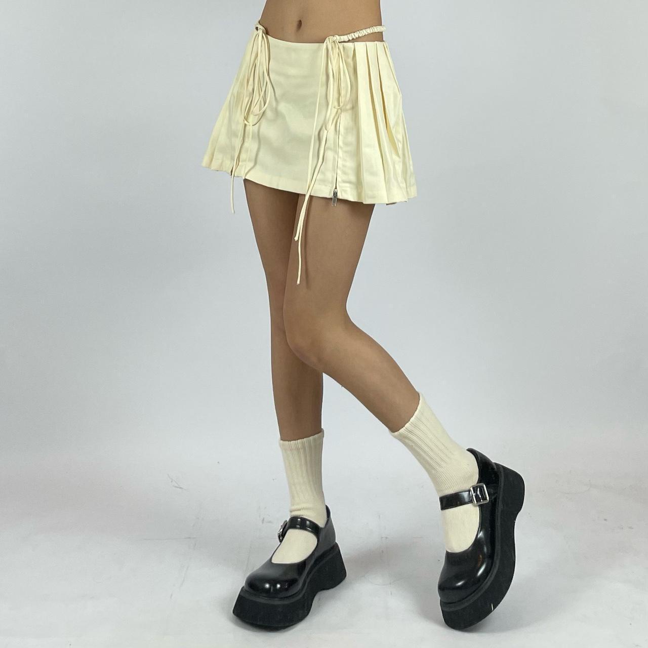 

Женская мода с высокой талией плиссированная мини-юбка с тонкой талией Повседневная теннисная юбка XL белый