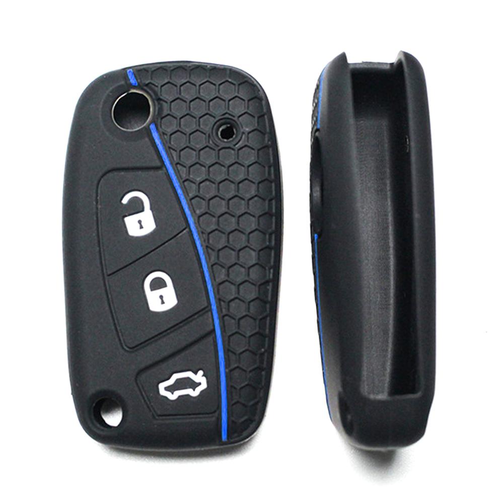 Car Silicone Key Cover Case Shell Holder Remote Key for Fiat Stilo Grande Punto Bravo Linea Idea Panda 500 Accessories