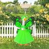 1 Set Butterfly Wing Porch Goose Costume Set Adjustable Size Fairy Wings Tutu Skirt Wand Flower Crowns Set Pet Outfit Garden